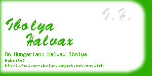 ibolya halvax business card